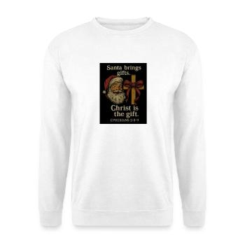 Christ Is the Gift: Santa Cross - Unisex Sweatshirt - white - Front