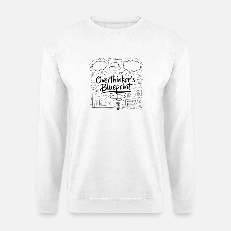Skizze – Gedanken im Chaos - Unisex Pullover - Weiß