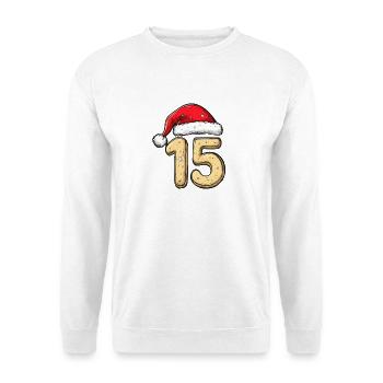 15 Numéro Biscuit Noël - Sweat-shirt Unisexe - blanc - Devant