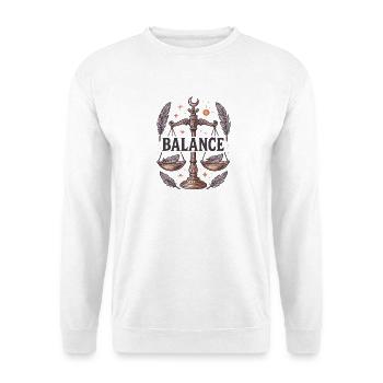 Sternzeichen Waage - Unisex Pullover - Weiß - Vorne