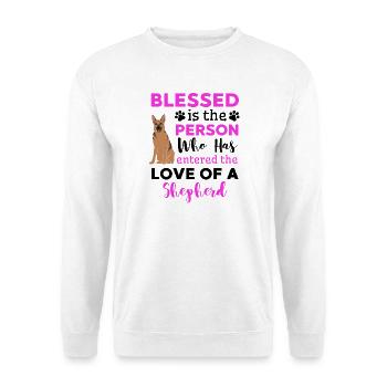 Deutscher Schäferhund Zitat Hundebesitzer - Unisex Pullover - Weiß - Vorne