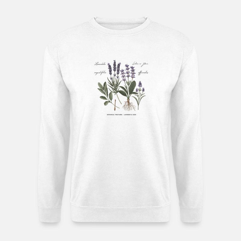 Botanische Heilkräuter - Unisex Pullover - Weiß