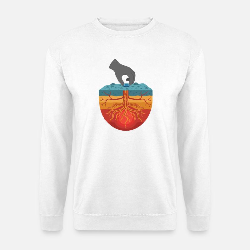 Geothermal Tech - Der Wärmesucher der Erde - Unisex Pullover - Weiß
