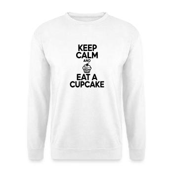 Keep Calm and Eat a Cupcake - Unisex Sweatshirt - white - Front