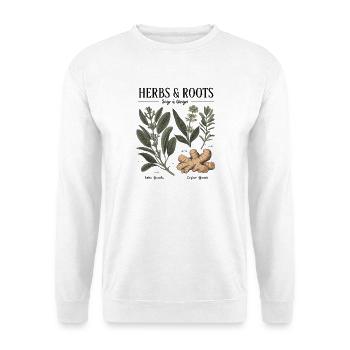 Herbs & Roots – Sage & Ginger - Unisex Sweatshirt - white - Front