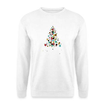 Atomic Christmas – Retro Weihnachtsbaum Design - Unisex Pullover - Weiß - Vorne