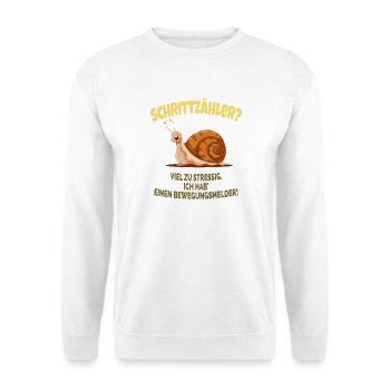 Pedometer? I have a motion detector! - Unisex Sweatshirt - white - Front