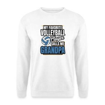 Volleyball Papa - Conception du joueur préféré - Sweat-shirt Unisexe - blanc - Devant