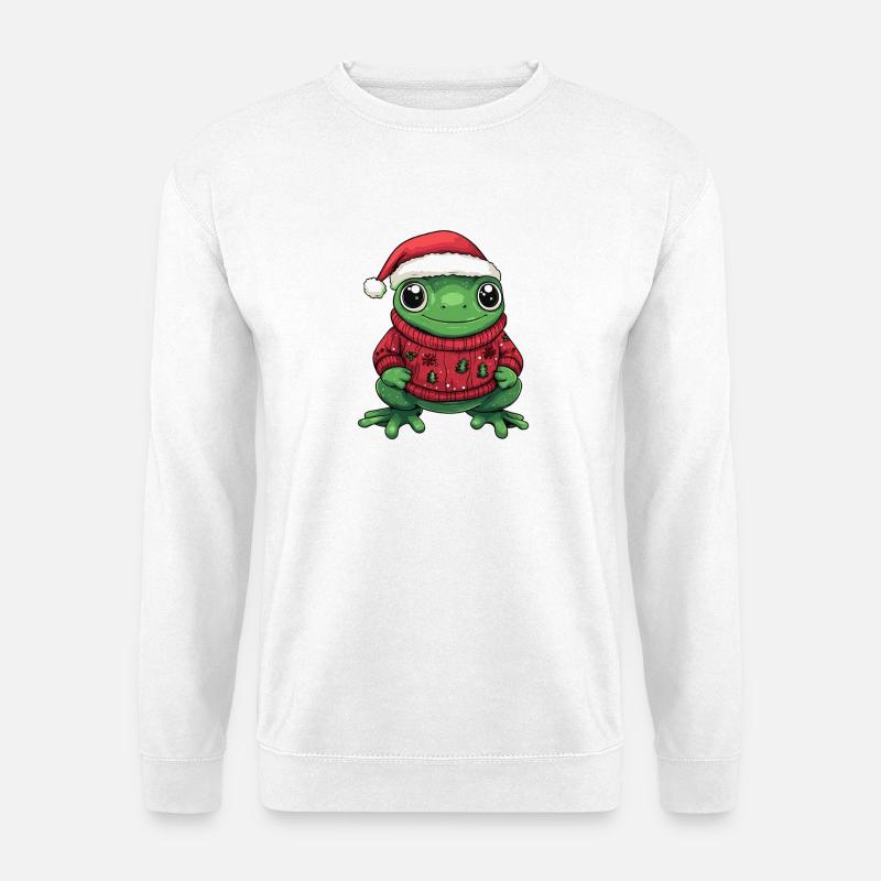 Frosch Weihnachten - Unisex Pullover - Weiß