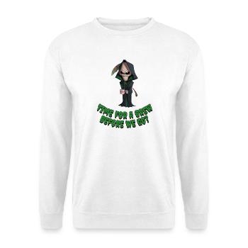Grim Reaper Coffee Humor Tee - Unisex Sweatshirt - white - Front