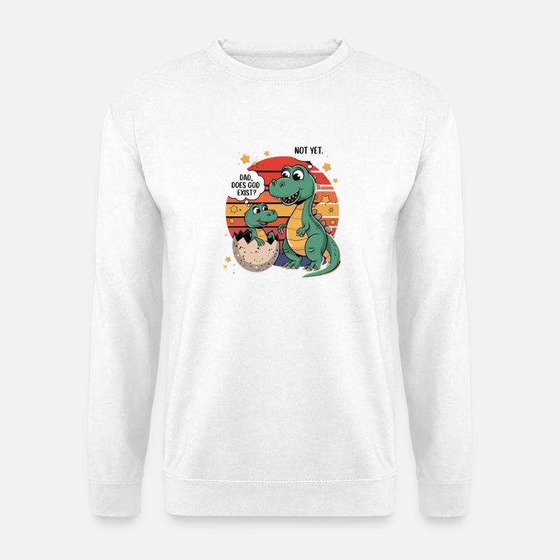 Dino Existence Question - Unisex Sweatshirt - white