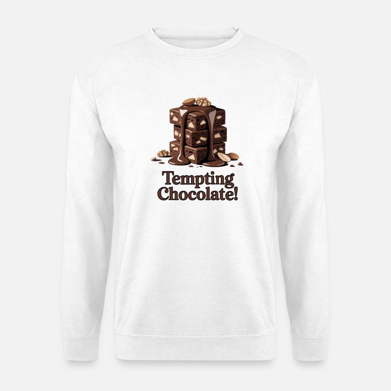 Tempting Chocolate Stack - Unisex Sweatshirt - white