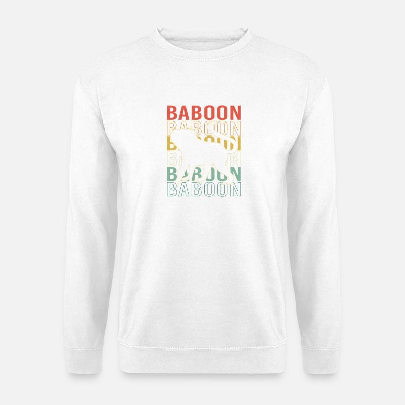 Baboon Baboon Primate Monkey Monkey - Unisex Sweatshirt - white