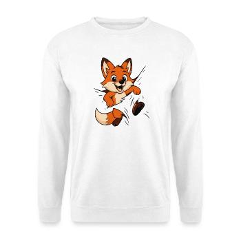 Süßer Comic Fuchs – Kinder & Tierliebhaber Motiv - Unisex Pullover - Weiß - Vorne