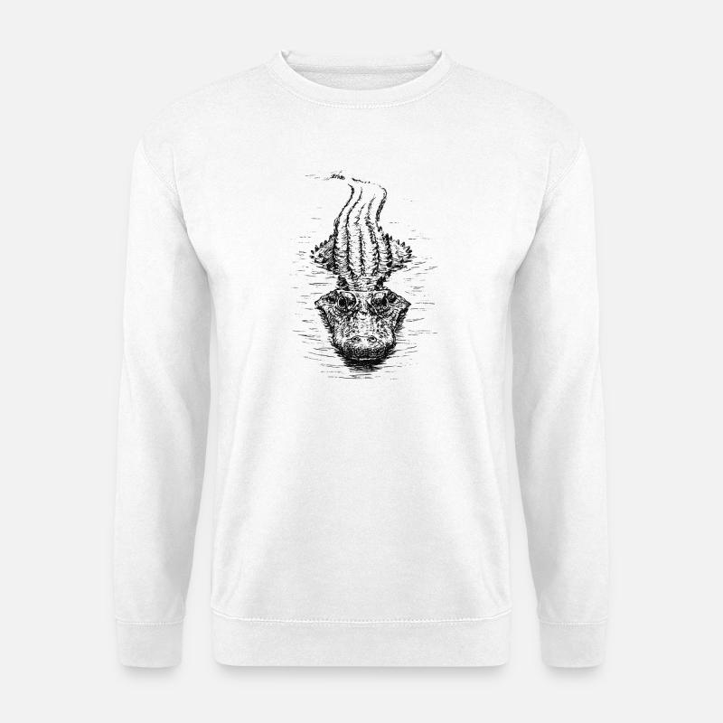 Schwimmendes Croc - Unisex Pullover - Weiß