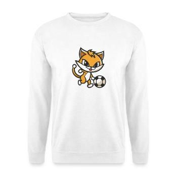 Fuchs Fußball Cartoon - Unisex Pullover - Weiß - Vorne