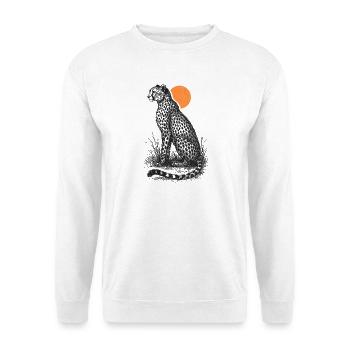 Guépard au coucher du soleil - Sweat-shirt Unisexe - blanc - Devant