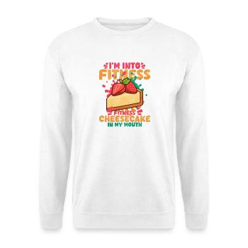 Käsekuchen - Unisex Pullover - Weiß - Vorne - Alina (178cm) & Michal (187cm)