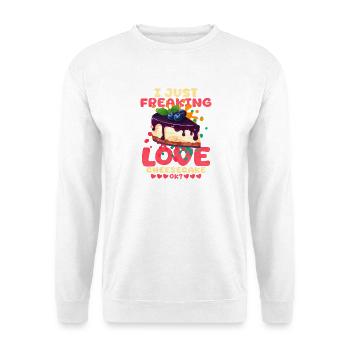 J’adore le cheesecake - Sweat-shirt Unisexe - blanc - Devant