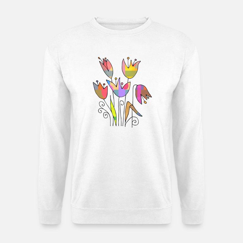 Blumen - Unisex Pullover - Weiß