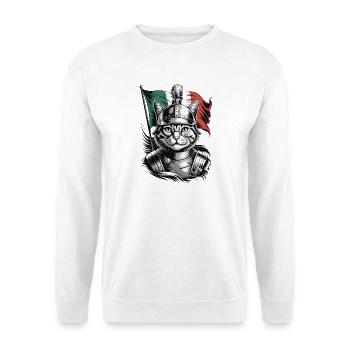 Cat Legionnaire with Italian Flag - Unisex Sweatshirt - white - Front
