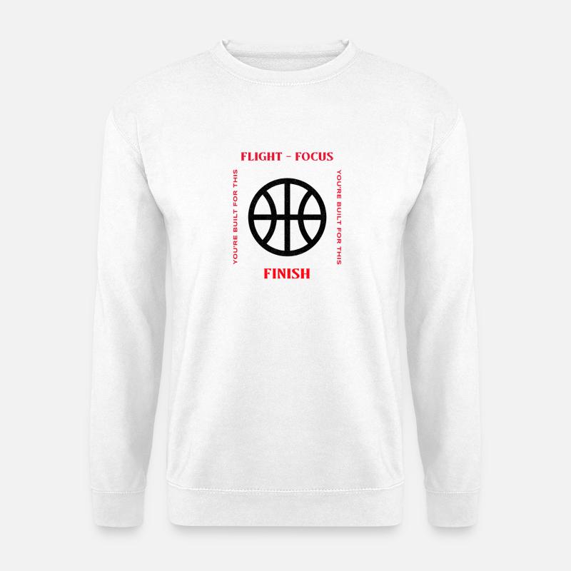 Flight, Focus, Finish Design - Unisex Sweatshirt - white