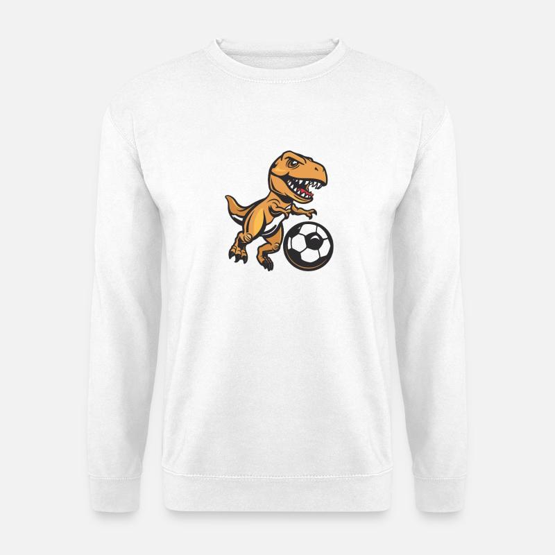 T-Rex Dino Fußball - Unisex Pullover - Weiß