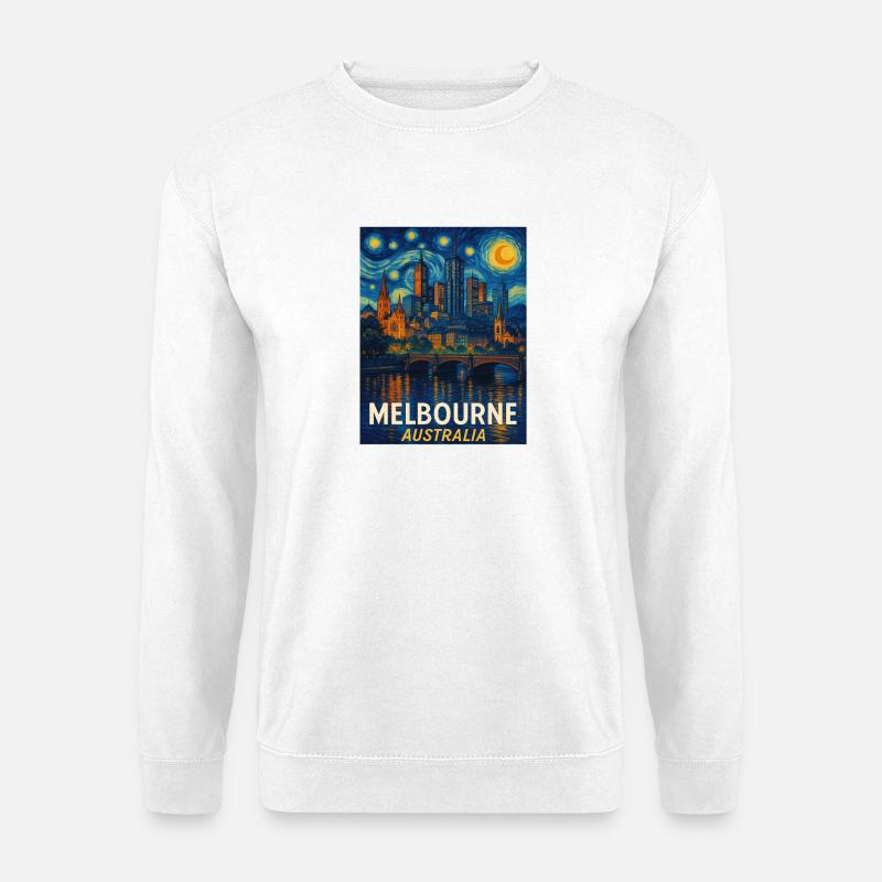Melbourne Australien - Unisex Pullover - Weiß