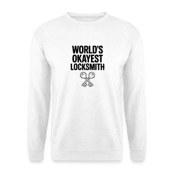 World’s Okayest Locksmith - Unisex Sweatshirt - white - Front