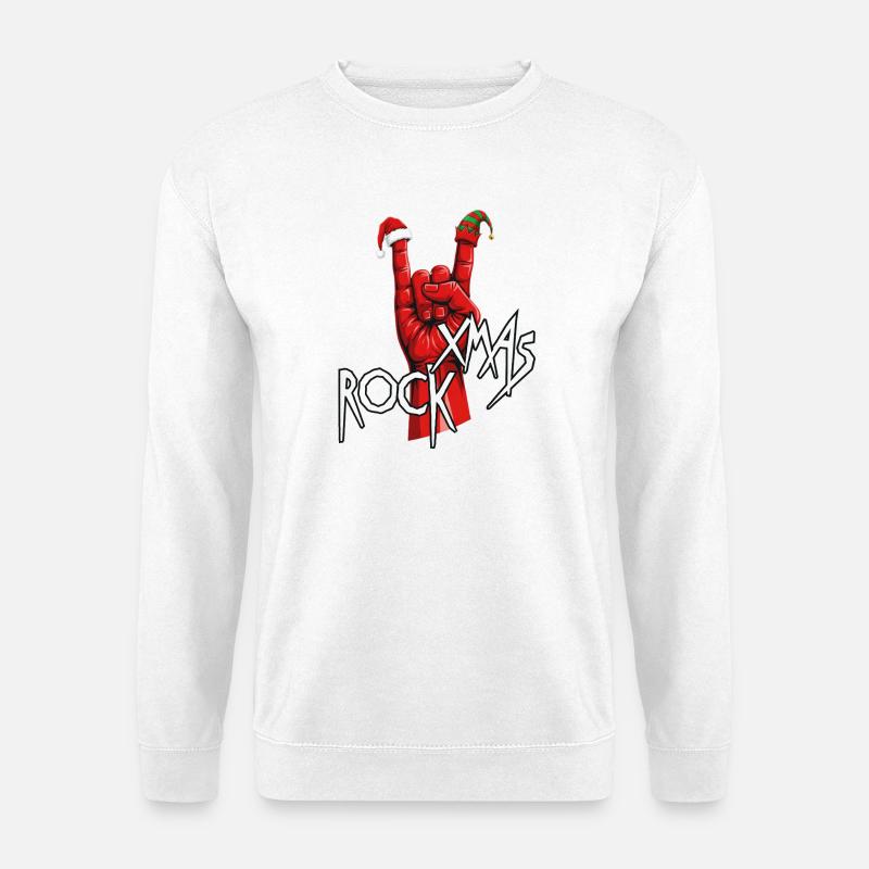 Xmas Rock Hand - Unisex Pullover - Weiß