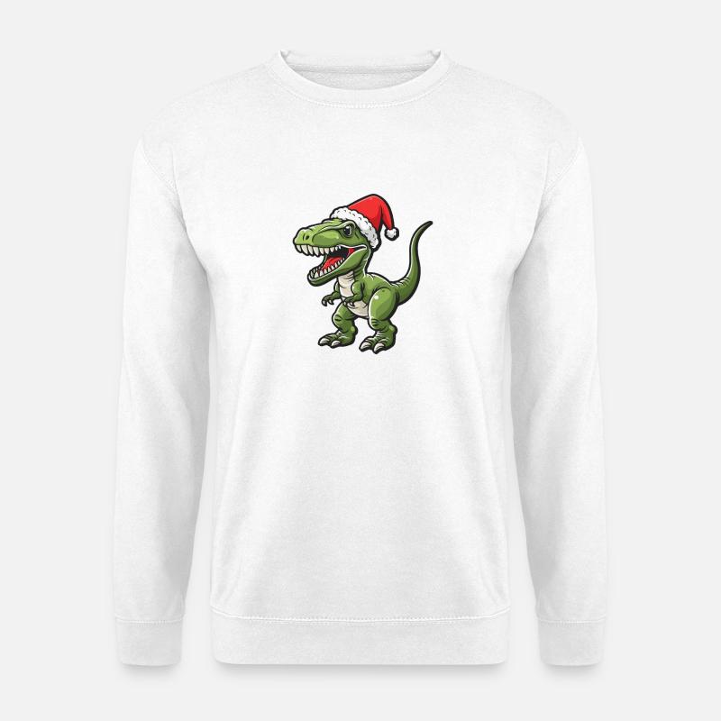 Dinosaurier T-Rex Weihnachten - Unisex Pullover - Weiß