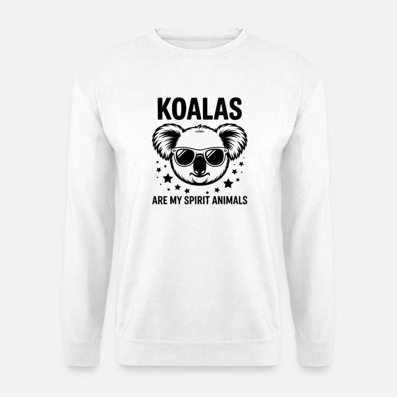 Koala Spruch Koalas Lustiges Koala Geschenk - Unisex Pullover - Weiß