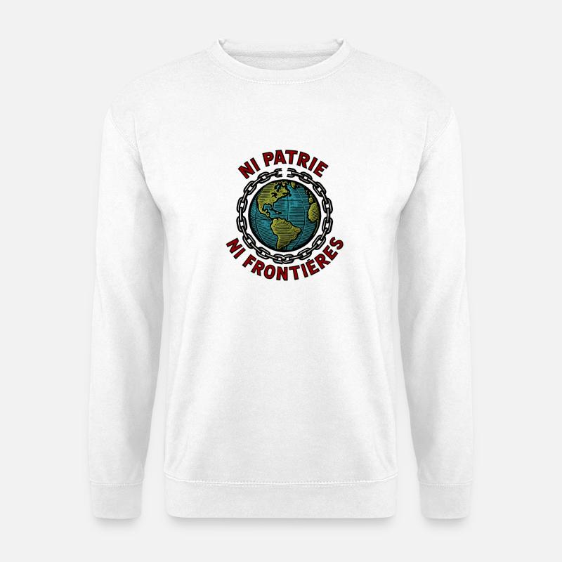 Weder Heimat noch Grenzen - Unisex Pullover - Weiß