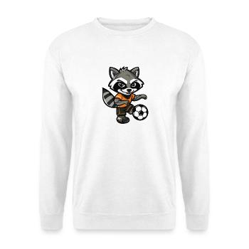 Raccoon Football Mascot - Unisex Sweatshirt - white - Front