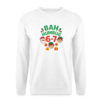 Bah Humbug 6-7 Fun Numéro 6-7 Noël Six Si - Sweat-shirt Unisexe - blanc - Devant