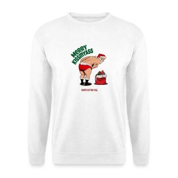 Merry Kissmas – Cheeky Christmas Design - Unisex Sweatshirt - white - Front