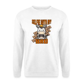 Selfie avec mon frère - Sweat-shirt Unisexe - blanc - Devant