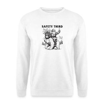 Sécurité Troisième Coffre-fort de Noël sarcastique drôle - Sweat-shirt Unisexe - blanc - Devant