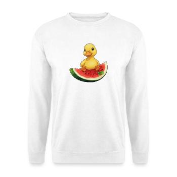 Entspanntes Sommerdesign mit Wassermelone Frucht - Unisex Pullover - Weiß - Vorne