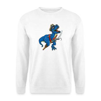 Pirate T-Rex Krieger Episches Dinosaurier-Abenteuer-Tee - Unisex Pullover - Weiß - Vorne