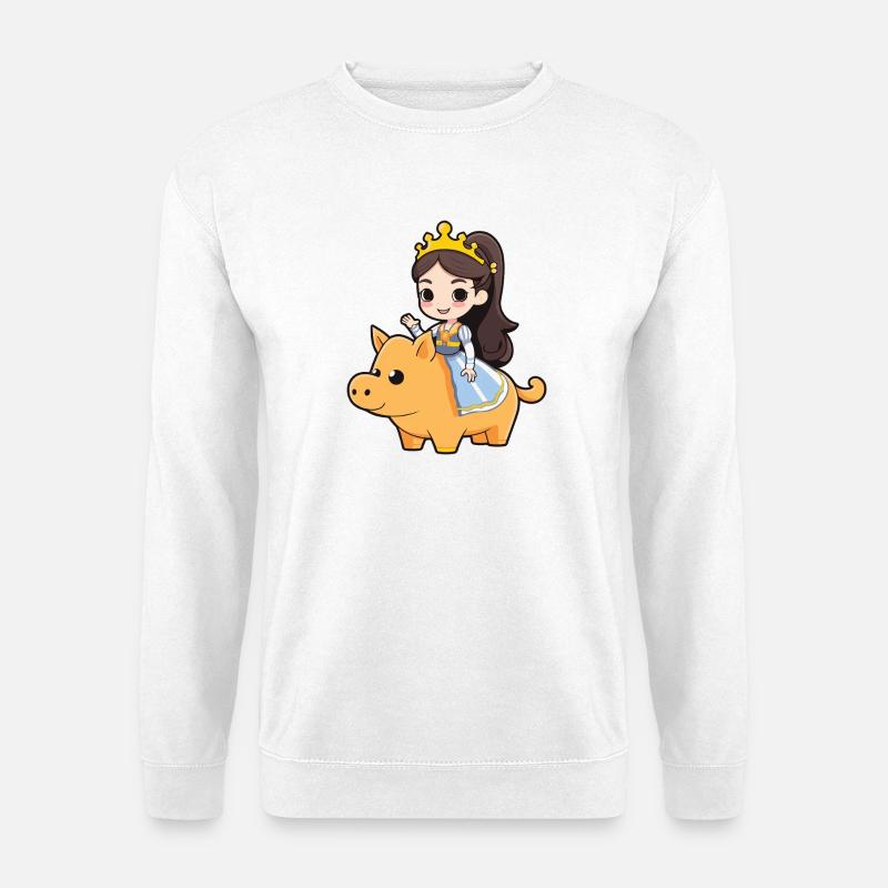 Prinzessin Schwein Comic - Unisex Pullover - Weiß