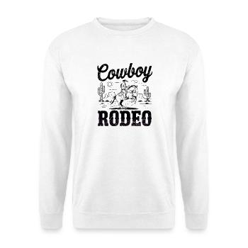 Rodéo de cow-boy – Western vintage - Sweat-shirt Unisexe - blanc - Devant