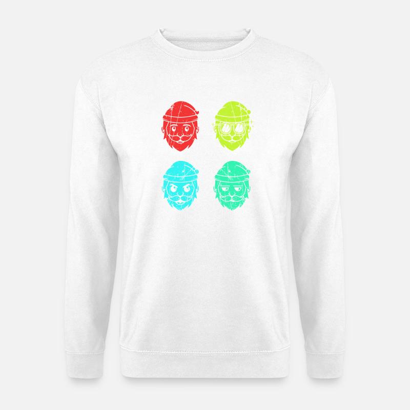 Weihnachtsmann Weihnachtsbaum Weihnachten - Unisex Pullover - Weiß