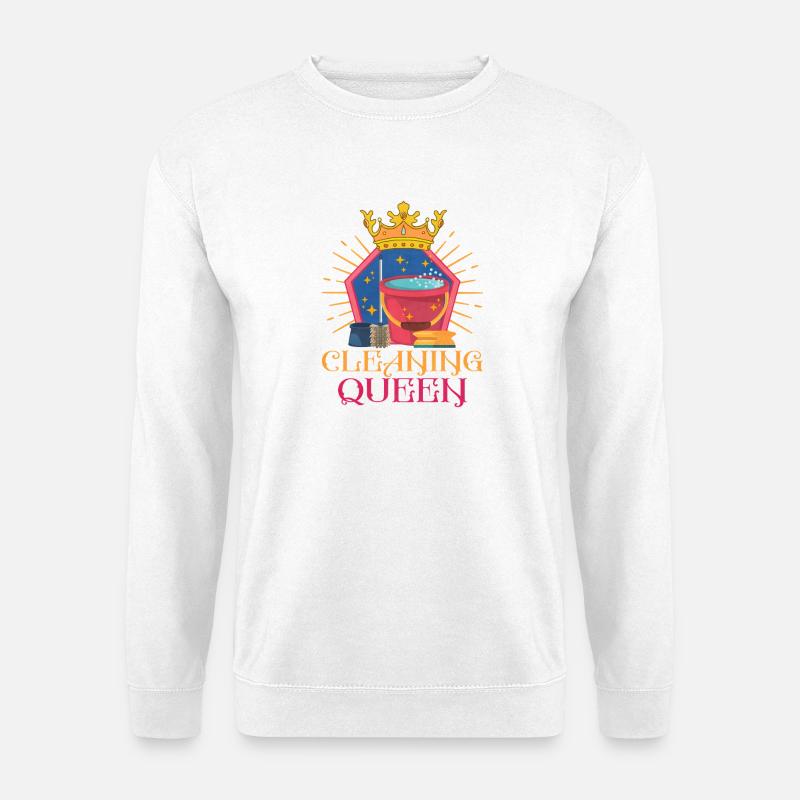 Putz Königin Kronenmotiv - Unisex Pullover - Weiß