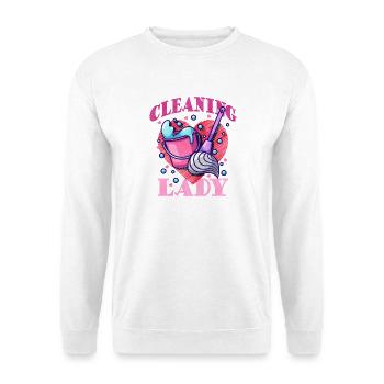 Reinigungsheldin Herz Motiv - Unisex Pullover - Weiß - Vorne