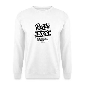 Rente 2026 Countdown Grafik - Unisex Pullover - Weiß - Vorne