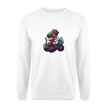 Rooster Tractor Farmer - Unisex Sweatshirt - white - Front