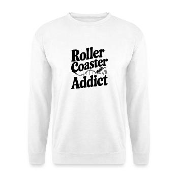 Achterbahn-Süchtiger - Unisex Pullover - Weiß - Vorne