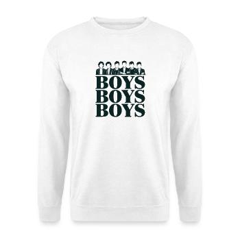 Silhouettes de garçons Motif d’équipe stylé - Sweat-shirt Unisexe - blanc - Devant