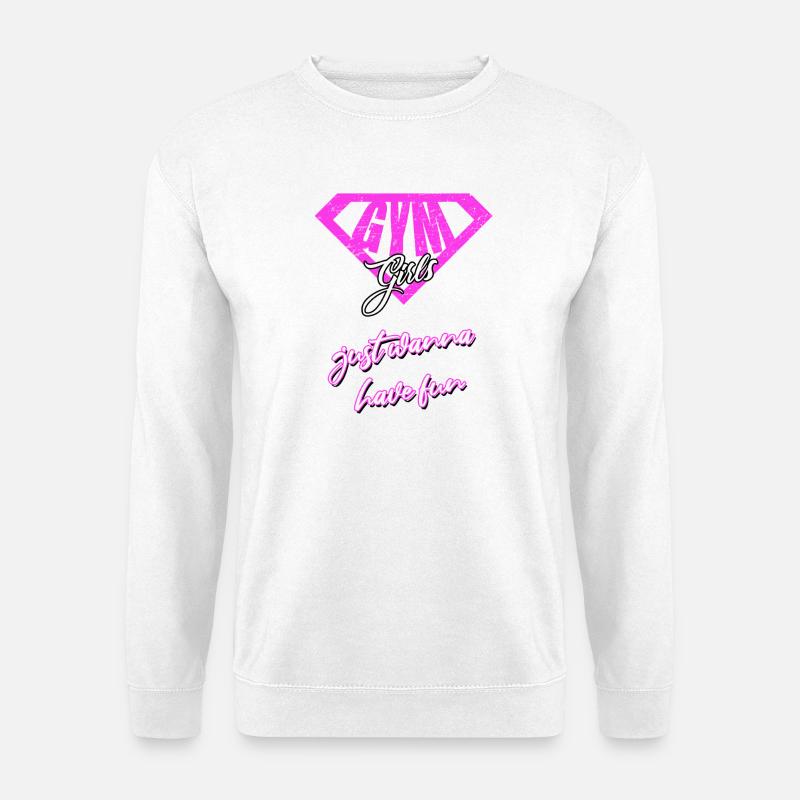 Fitness - Unisex Pullover - Weiß
